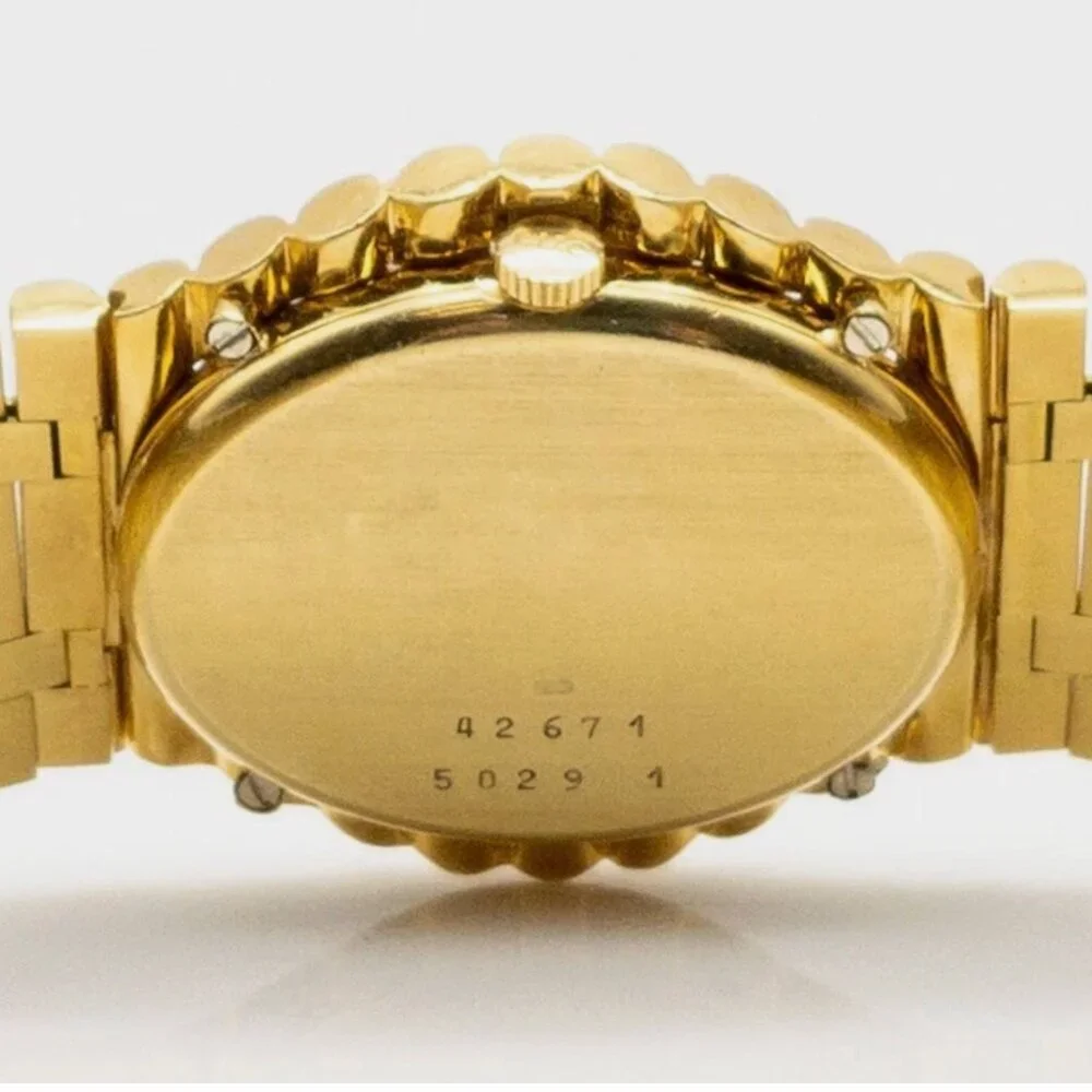 CHOPARD Ladies Diamond 18k Yellow Gold 32mm Midsize Ladies Watch Iced - Picture 4 of 6